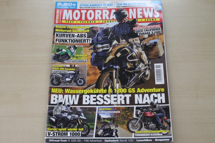Deckblatt Motorrad News (11/2013)